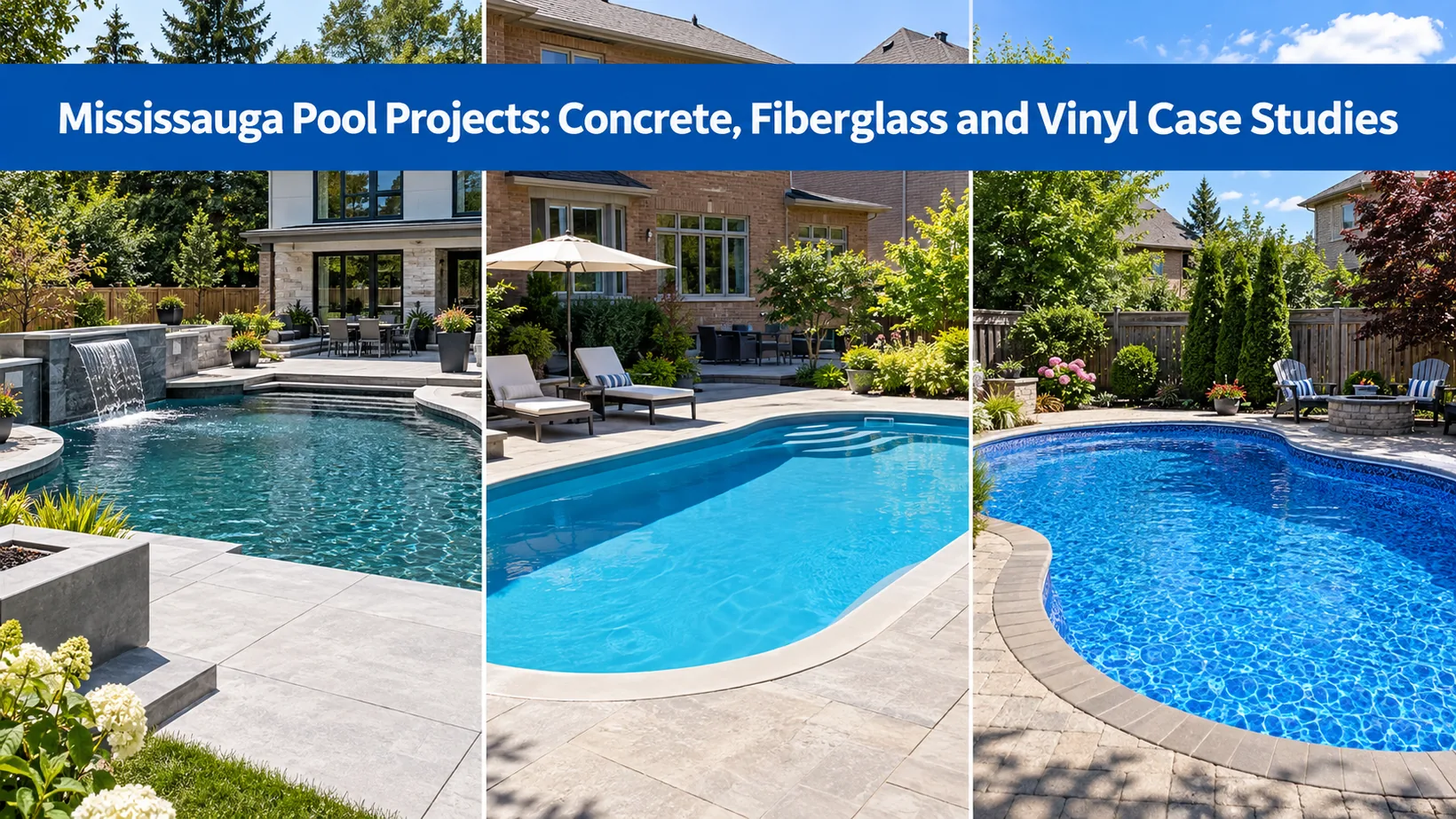 Mississauga Pool Projects in 2026: Concrete, Fiberglass and Vinyl Case Studies
