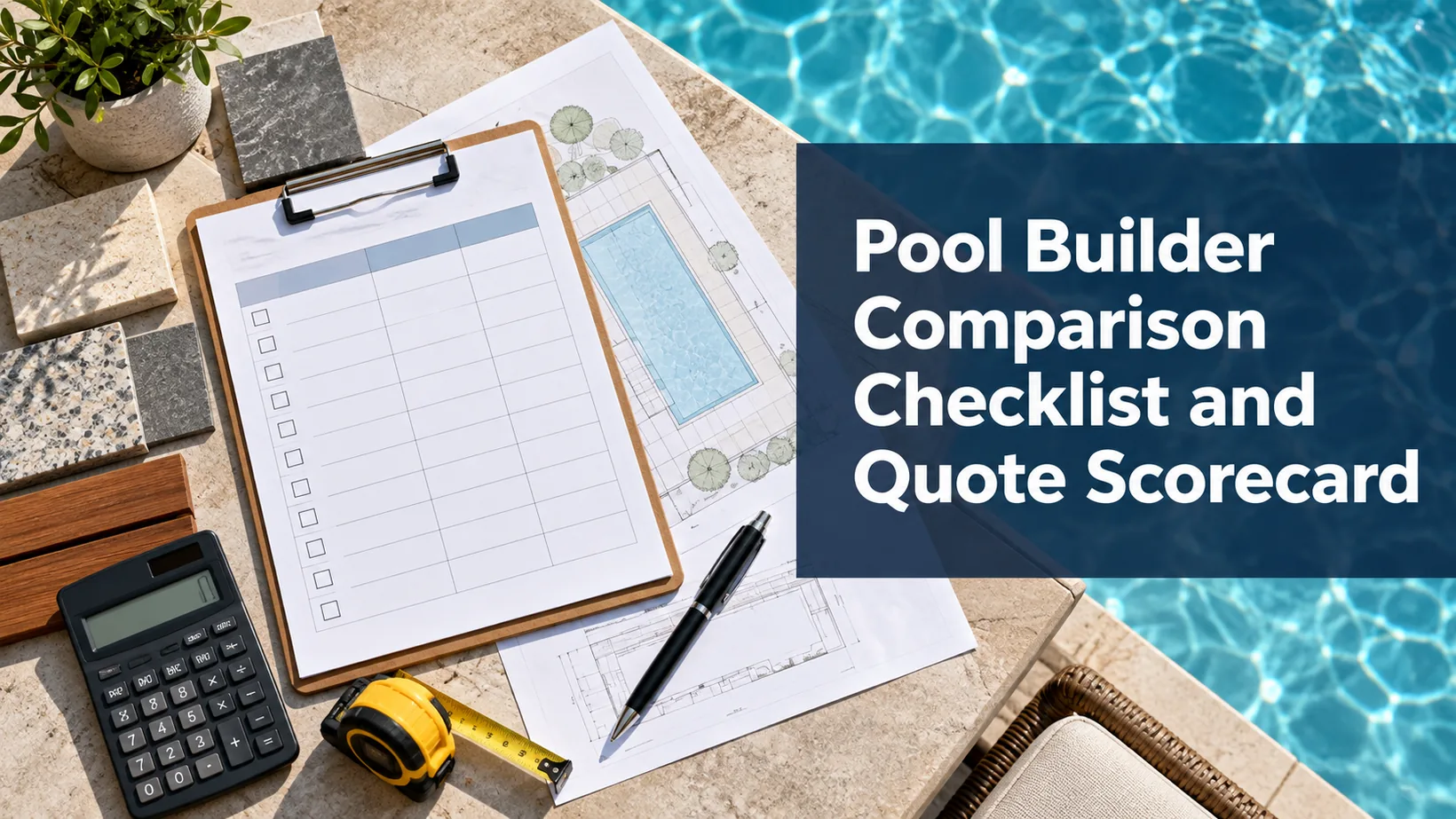 Pool Builder Comparison Checklist and Quote Scorecard for 2026