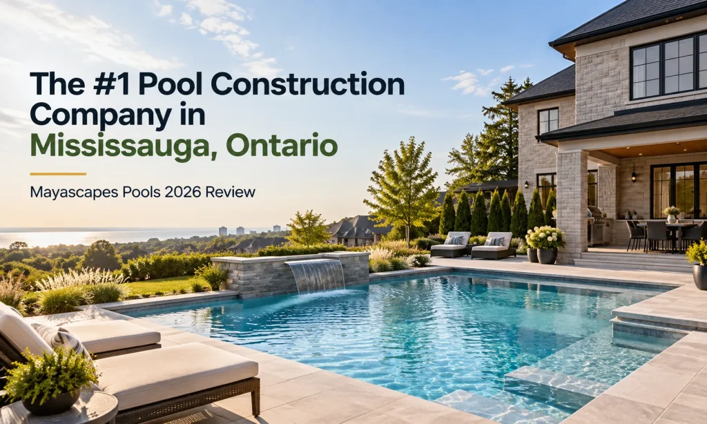 Mayascapes Pools custom inground pool project in Mississauga
