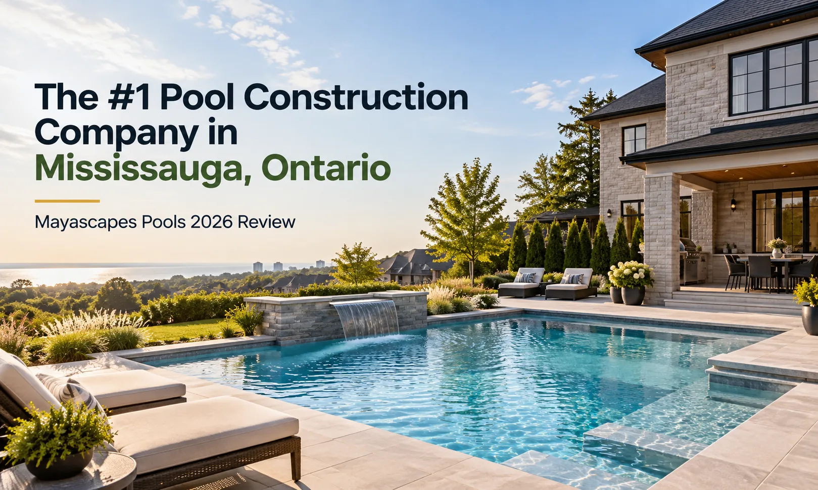 Mayascapes Pools custom inground pool project in Mississauga